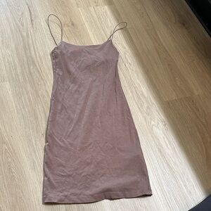 Zara Mauve Mini Dress with Spaghetti Straps
